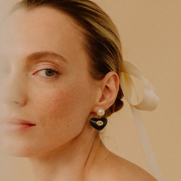 Lizzie Fortunato Enamored Earrings Black Agate - Picture 4 of 13